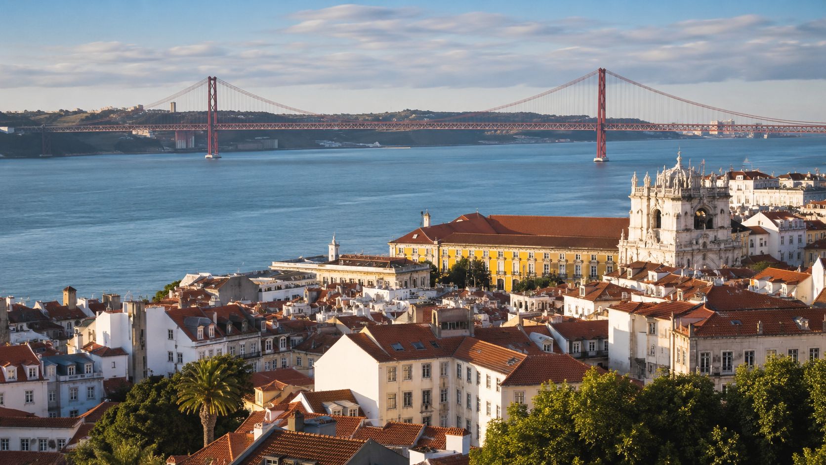 Lisbon, Portugal — riverside and business area